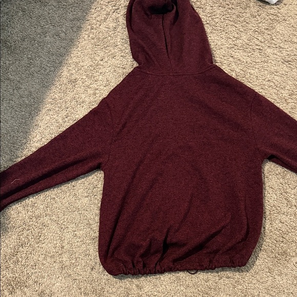 PINK Victoria's Secret Maroon Zip-Up Hoodie - Picture 4 of 4